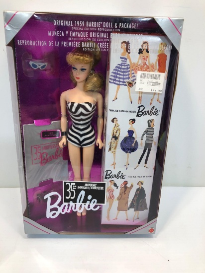 MATTEL 35th ANNIVERSARY BARBIE 1959 REPRODUCTION(NIB)