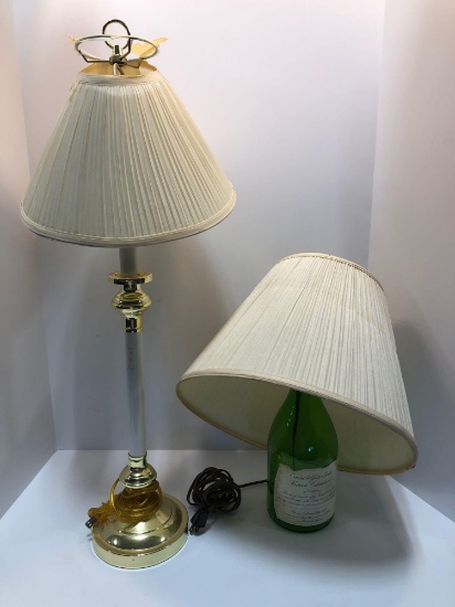 Table lamp,wine bottle(made into lamp)