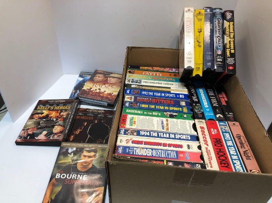 VHS tapes, DVDs