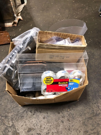 Shipping tape,retail plastic bags,organizers,more