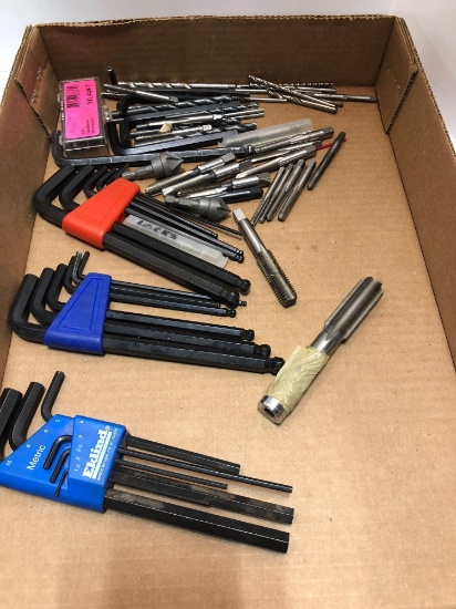 Drill bits, Allen wrenches, taps, more