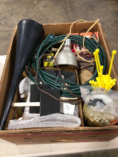 Paint brushes, extension cords, clamp light, zip ties, funnel,hardware,more