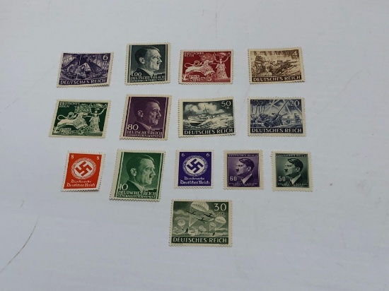 Vintage WWII German stamps