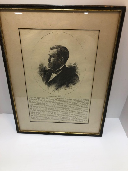 Framed/matted picture(Lieutenant General Ulysses Simpson Grant)