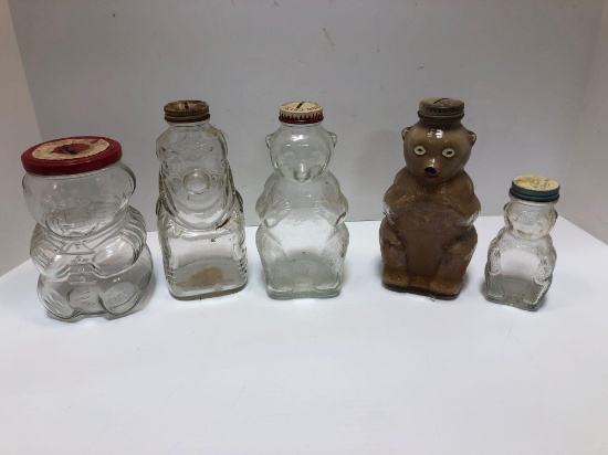 Vintage bank bottles/jars