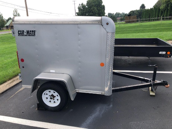 2013 CAR MATE enclosed 4x6 cargo trailer