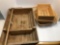Vintage wooden gathering basket, wooden baskets, wicker basket