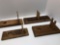 Handcrafted wooden pistol display stands