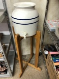 Stoneware liquid dispenser/stand