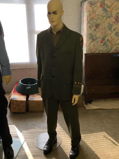 Mannequin with CALIFORNIA DEPARTMENT OF CORRECTIONS uniform. Mannequin included.