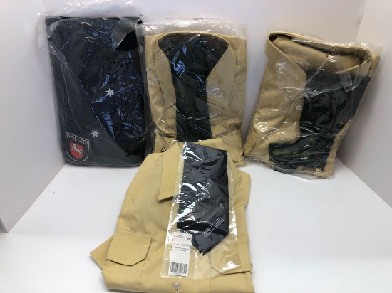 4- POLIZEI shirts and ties(New)