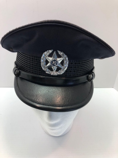 Vintage MILITARY POLICE MISHTARA SERVICE visor hat/metal insignia