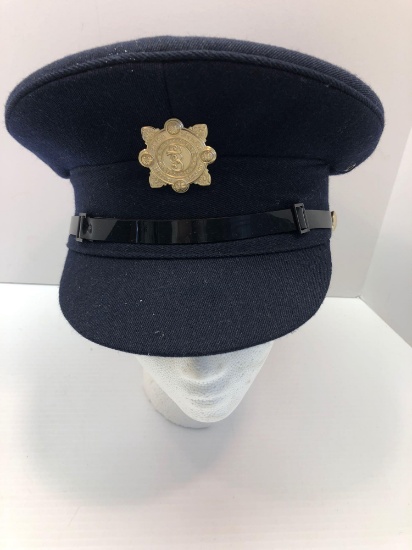 IRELAND IRISH NATIONAL POLICE visor hat/ hat badge