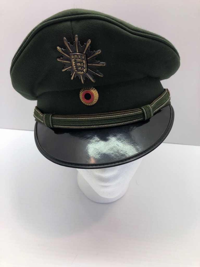 Vintage GERMAN GREEN POLICE visor hat 