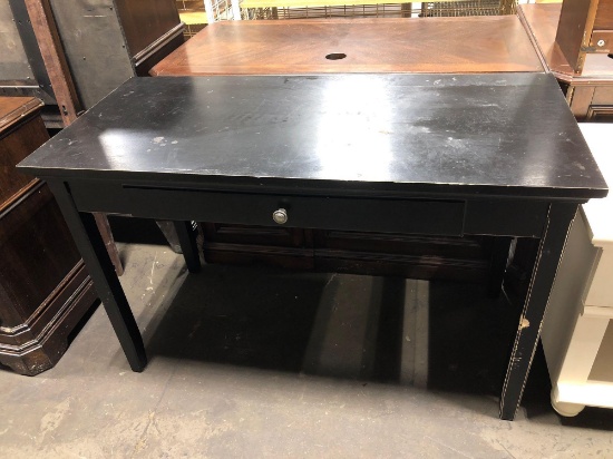 Black laminated wood computer desk