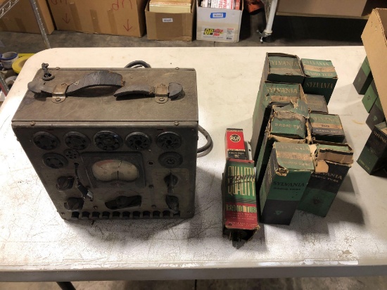 Antique tube tester(JACKSON model 634) ,antique radio tubes/original boxes