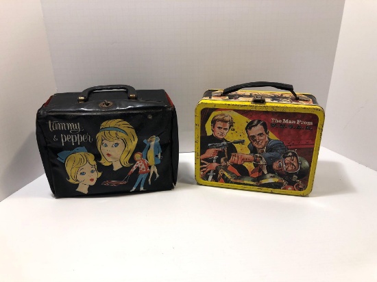 Vintage lunch boxes (THE MAN FROM UNCLE,TAMMY &PEPPER)