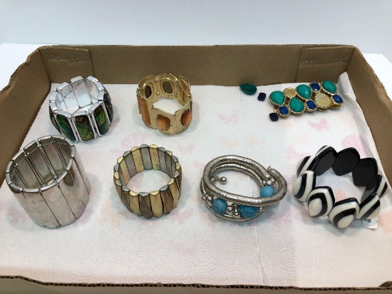 Costume jewelry (bracelets;one needs repair)