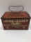 Vintage UNION LEADER tobacco lunchbox pail tin