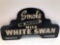 Vintage metal SMOKE MILD WHITE SWAN License Plate Topper