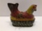 Vintage BALDWIN MFG CO tin/litho marble laying chicken noisemaker toy