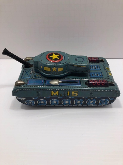 Vintage MODERN TOYS tin/litho M15 tank