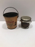 Vintage SULTANA PEANUT BUTTER tin(1lb),FUCLIO BRAND tin