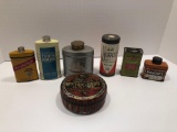 Vintage collectible advertising tins