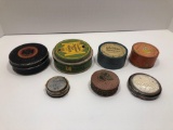 Vintage skin care tins and boxes,vintage make up compact