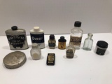 Vintage advertising tins and bottles