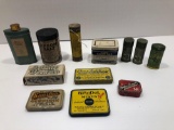 Vintage advertising tins and boxes