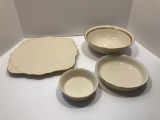 LENOX CHINA ETERNAL pattern(serving platter,2- bowls,{1-serving bowl;IMPERIAL pattern})(matches lots