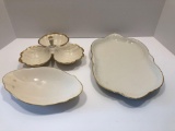 LENOX CHINA ETERNAL pattern(relish dish,bowl)(matches lots 158,159,160,161,162),ROSENTHAL CLASSIC
