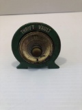 Vintage metal THRIFT VAULT coin bank