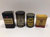 Vintage spice advertising tins