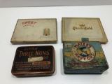 Vintage tobacco advertising tins