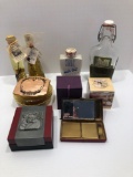 Vintage beauty Aid bottles(can not ship liquids and chemicals),keepsake boxes,vintage compact/hidden