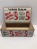Vintage VAN DAM BULK SPECIAL 5 cent cigar advertising box