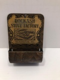 Vintage tin/litho advertising DOCKASH STOVE FACTORY match safe/holder (SCRANTON PA)