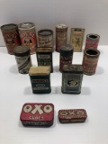 Vintage spice and baking advertising tins