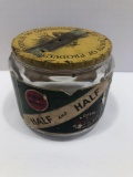 Vintage advertising BURLEY and BRIGHT HALF and HALF tobacco jar