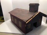 Vintage handcrafted wooden doll house