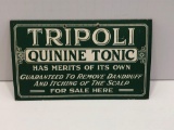 Vintage TRIPOLI QUININE TONIC advertising sign