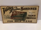 Vintage VICTOR RENEE SARDINES Advertising sign