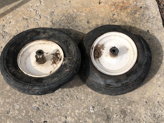 2 matching wagon tires/rims(as is)