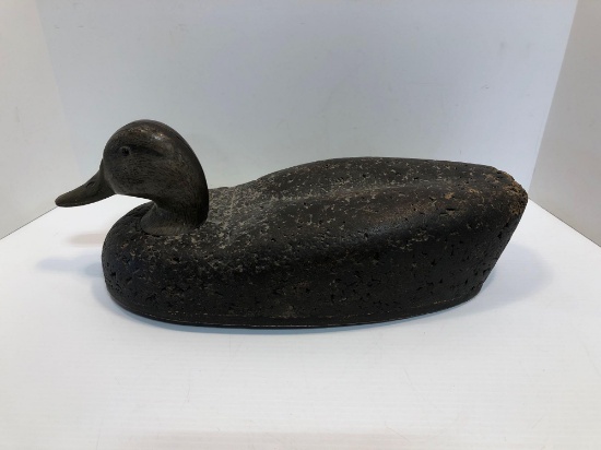 Antique MAGNUM BLACK DUCK decoy(Newell Family Rig Lancaster Pa. circa 1930's)