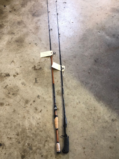 BERKLEY 7' Lightening Rod(SHS701M) fishing rod(broken tip),JOHNSON Country Mile 5'6" fishing rod