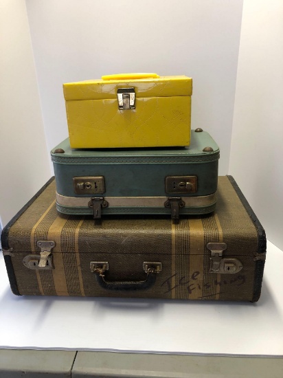 Vintage suitcases,make up case