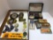 Vintage razors,vintage wooden knickknack, vintage wooden pocket puzzle, vintage patches and badges