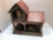 Antique wood & paper lithographed BLISS dollhouse-size farm STABLE